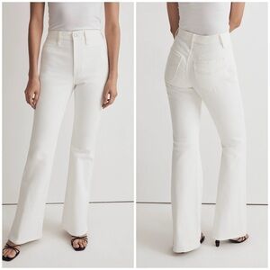 NWT Madewell Perfect Vintage Flare Jean Tile White High Rise Sz 31